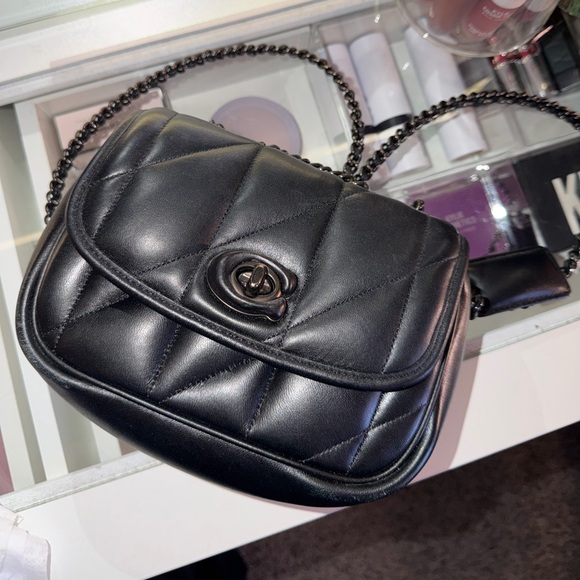 Coach Handbags - Coach Black Quilted Crossbody Bag